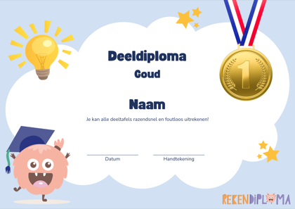 Diploma Goud van Rekendiploma
