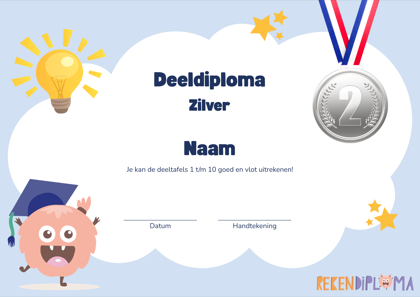 Diploma Zilver van Rekendiploma