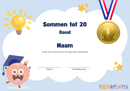 Diploma Goud van Rekendiploma