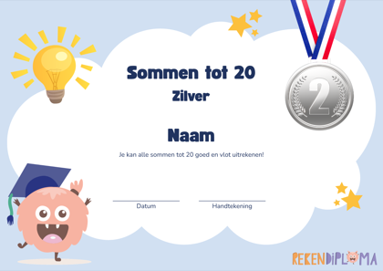Diploma Zilver van Rekendiploma